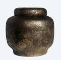 2024 208894 Stenen urn zwart en goud 4 liter 800